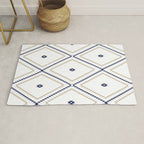 Southwestern Geometric - Tan Navy White Rug Gallery Image 1