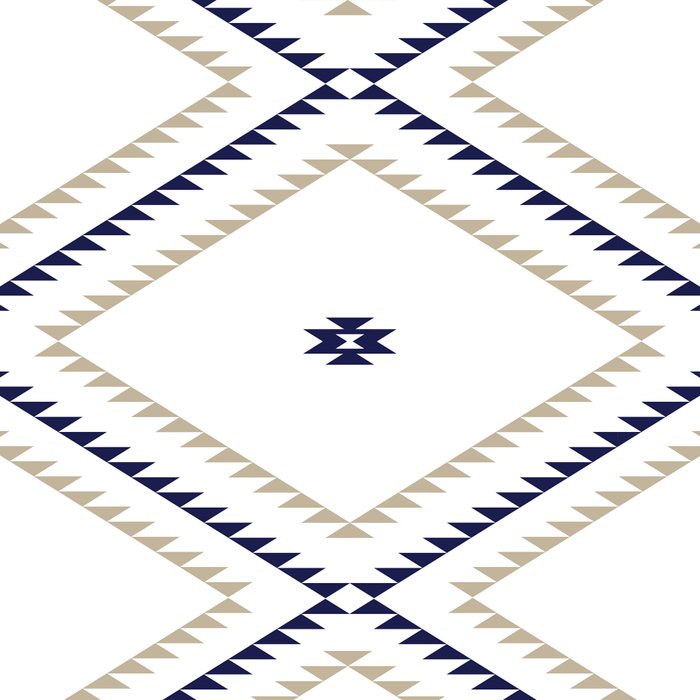 Southwestern Geometric - Tan Navy White Coffee Mug Gallery Image 2