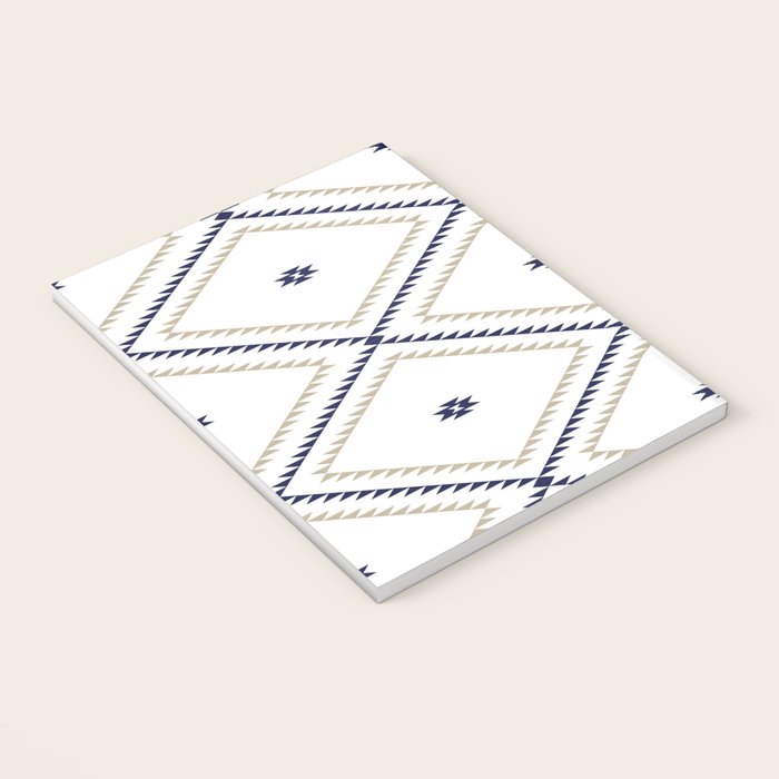 Southwestern Geometric - Tan Navy White Notebook Gallery Image 3