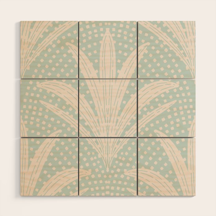 Boho Rustic Palm Radiance Soft Blue Wood Wall Art Gallery Image 1