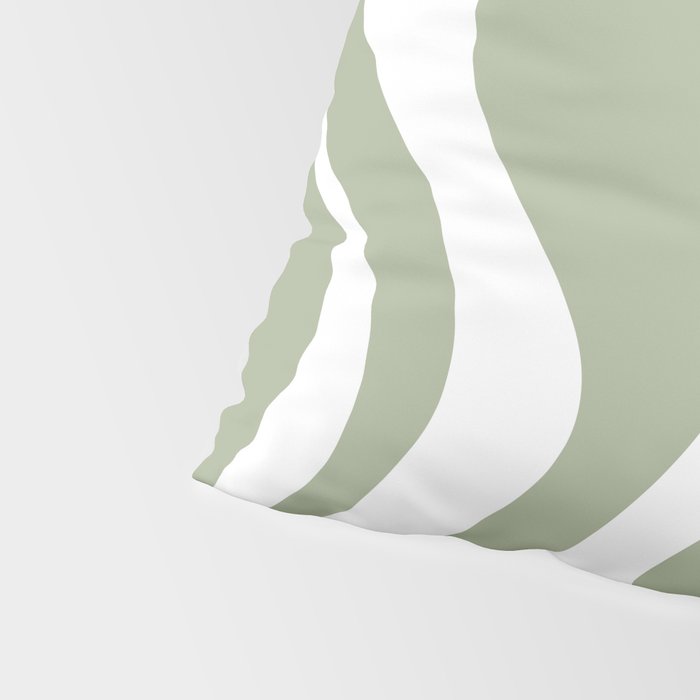 Liquid Swirl Abstract Pattern in Sage Green and White Pillow Sham Gallery Image 4
