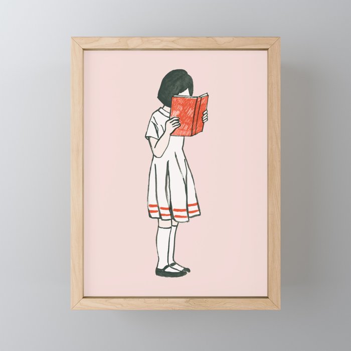 Avid reader Mini Art Print Gallery Image 1