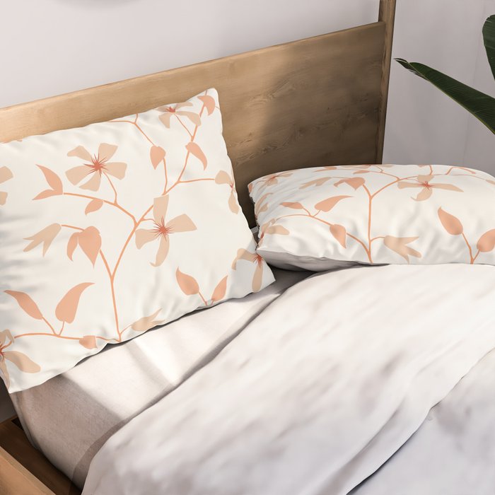 Floral Clematis Vine Pillow Sham Gallery Image 2