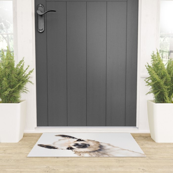 Sneaky Llama White Welcome Mat Gallery Image 3