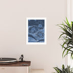Daisies in Country Field Painting in Navy Blue Poster Gallery Image 2