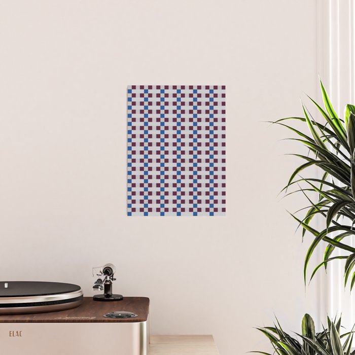 Gingham checker seamless pattern Poster Gallery Image 2