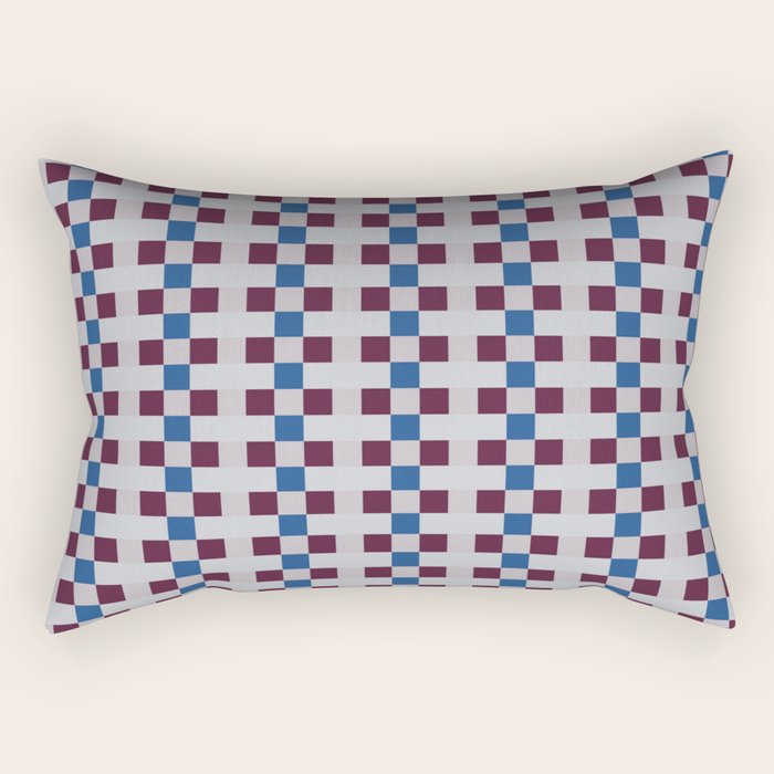 Gingham checker seamless pattern Rectangular Pillow Gallery Image 1