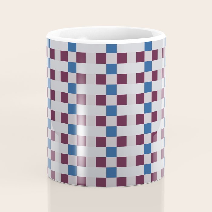 Gingham checker seamless pattern Coffee Mug Gallery Image 4