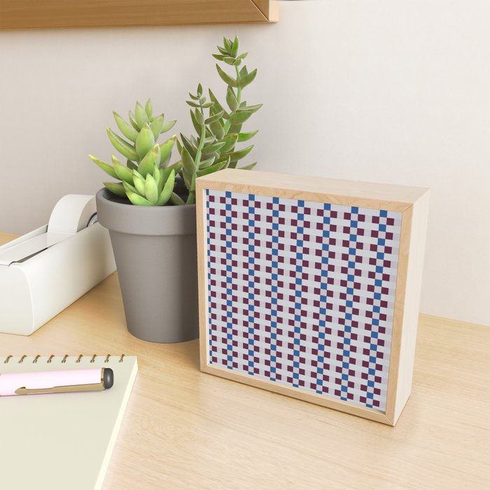 Gingham checker seamless pattern Mini Art Print Gallery Image 2
