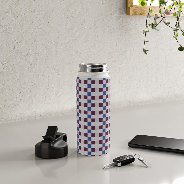 Gingham checker seamless pattern Water Bottle Gallery Image 4