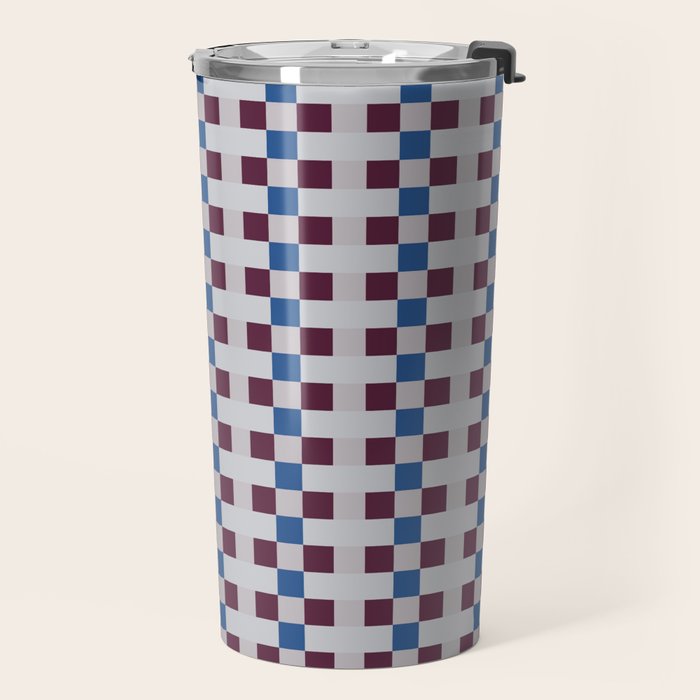 Gingham checker seamless pattern Travel Mug Gallery Image 2