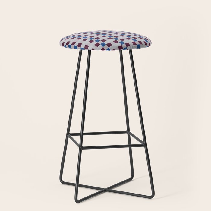 Gingham checker seamless pattern Stool Gallery Image 1