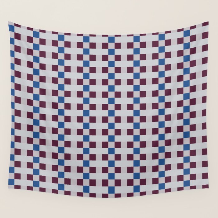 Gingham checker seamless pattern Wall Tapestry Gallery Image 4