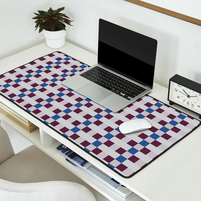 Gingham checker seamless pattern Desk Mat Gallery Image 2
