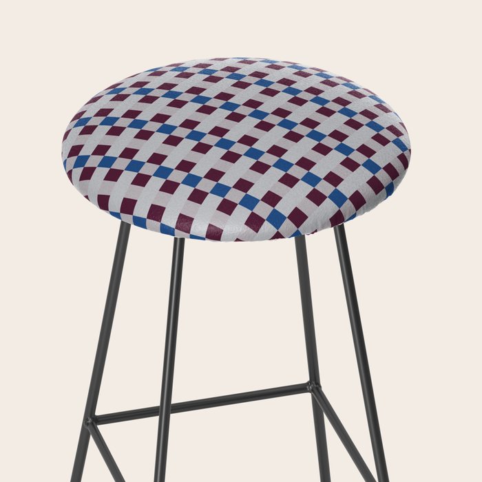 Gingham checker seamless pattern Stool Gallery Image 2