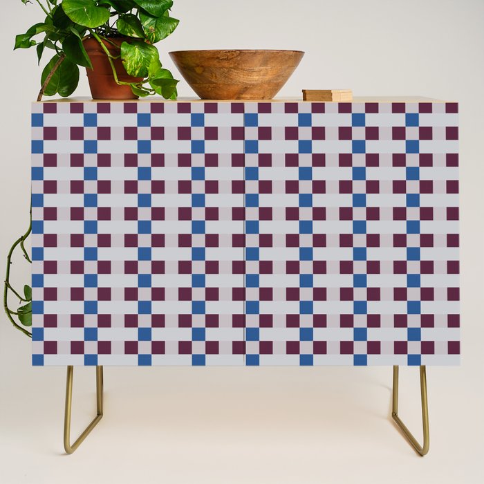 Gingham checker seamless pattern Credenza Gallery Image 1