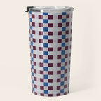 Gingham checker seamless pattern Travel Mug Gallery Image 3
