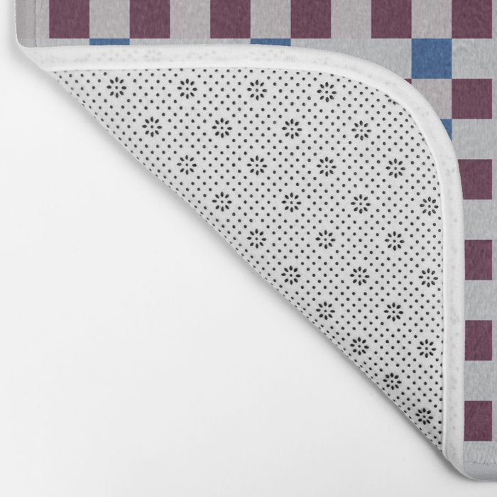 Gingham checker seamless pattern Bath Mat Gallery Image 2