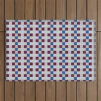 Gingham checker seamless pattern Outdoor Rug Gallery Image 1