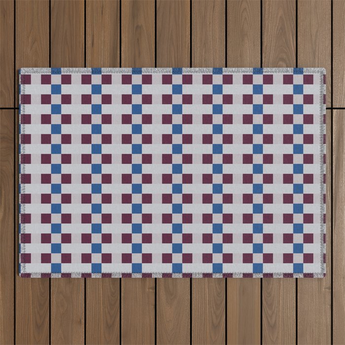 Gingham checker seamless pattern Outdoor Rug Gallery Image 1
