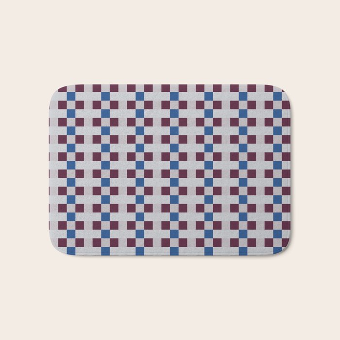 Gingham checker seamless pattern Bath Mat Gallery Image 1