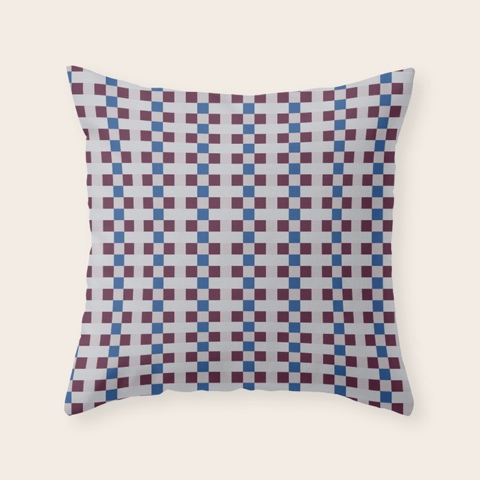 Gingham checker seamless pattern Throw Pillow Gallery Image 6