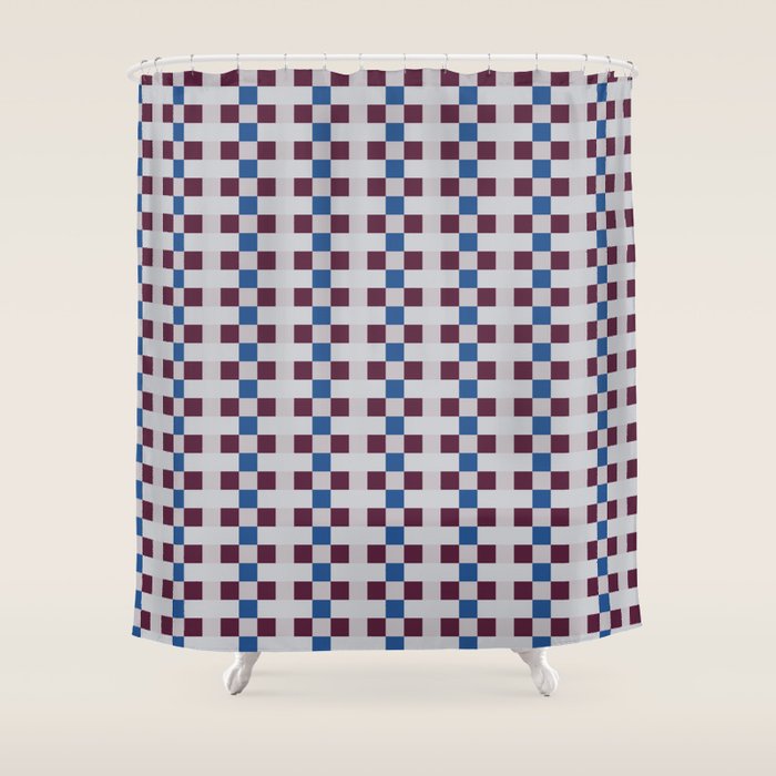 Gingham checker seamless pattern Shower Curtain Gallery Image 1