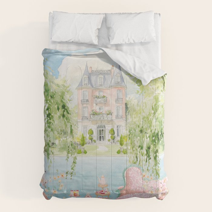 Wild flower meadow picnic in the French countryside Comforter Gallery Image 6