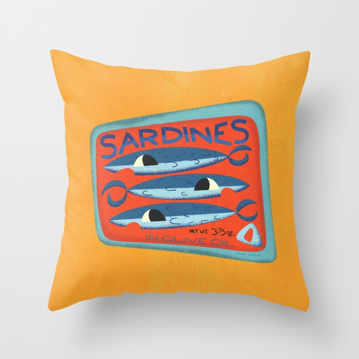 Sardines Throw Pillow Gallery Image 1