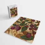 In Season in Red Raspberry and Forest Green Jigsaw Puzzle Gallery Image 2