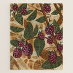In Season in Red Raspberry and Forest Green Jigsaw Puzzle Gallery Image 1