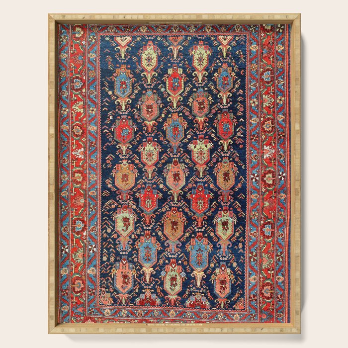 Bijar Kurdish Northwest Persian Rug Print Serving Tray Gallery Image 1