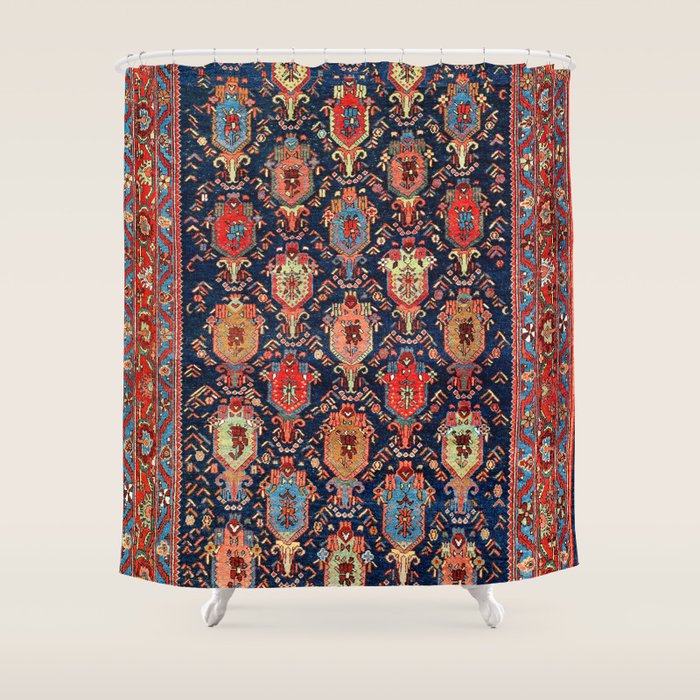Bijar Kurdish Northwest Persian Rug Print Shower Curtain Gallery Image 1