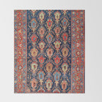 Bijar Kurdish Northwest Persian Rug Print Throw Blanket Gallery Image 2
