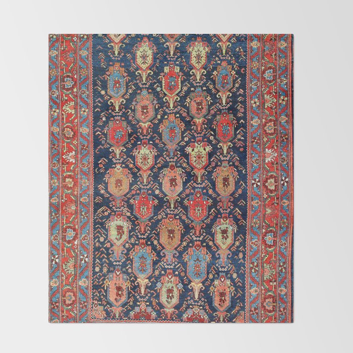 Bijar Kurdish Northwest Persian Rug Print Throw Blanket Gallery Image 2