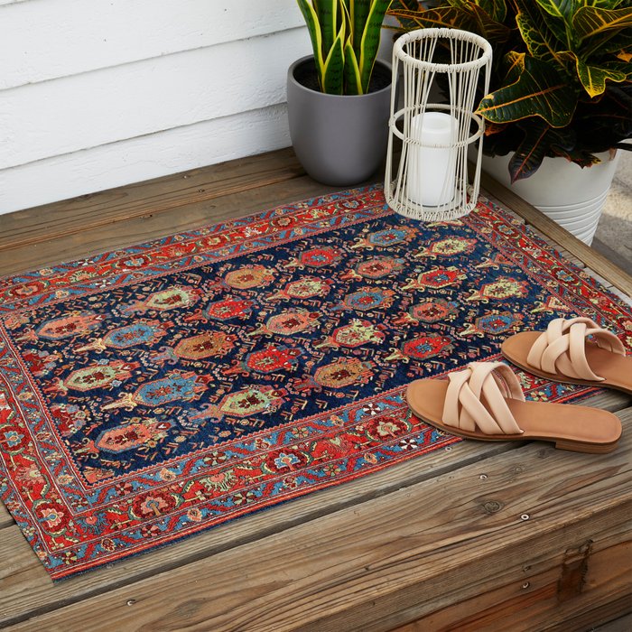 Bijar Kurdish Northwest Persian Rug Print Outdoor Rug Gallery Image 2