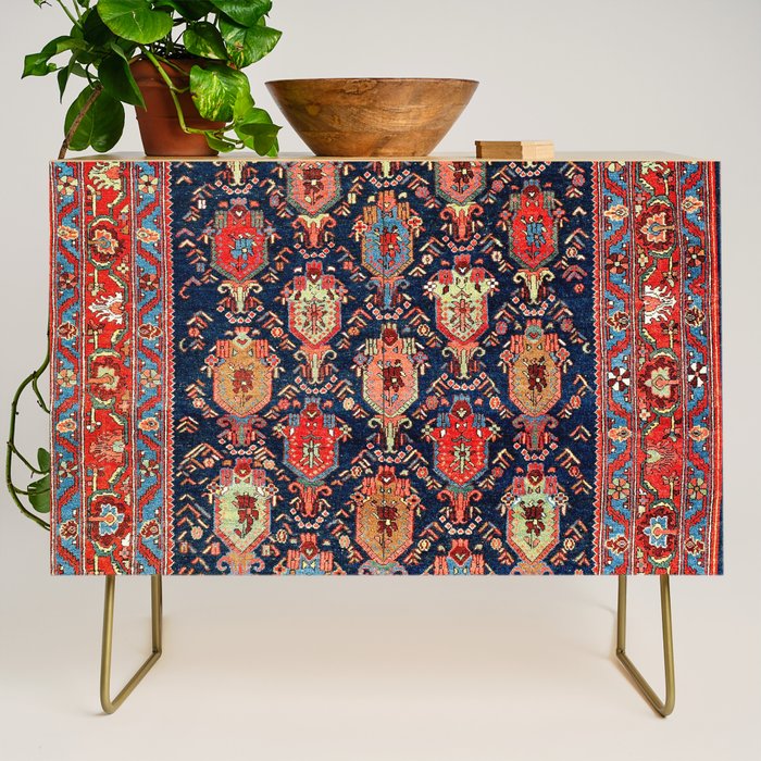 Bijar Kurdish Northwest Persian Rug Print Credenza Gallery Image 1
