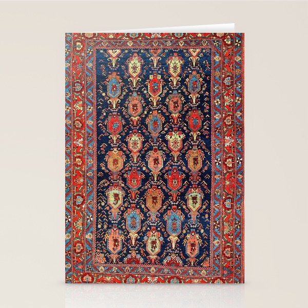 Bijar Kurdish Northwest Persian Rug Print Stationery Card Gallery Image 2