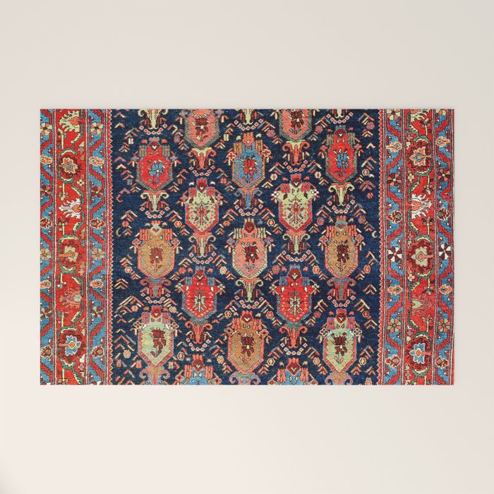 Bijar Kurdish Northwest Persian Rug Print Welcome Mat Gallery Image 1