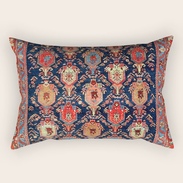 Bijar Kurdish Northwest Persian Rug Print Rectangular Pillow Gallery Image 1