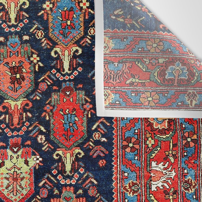 Bijar Kurdish Northwest Persian Rug Print Wall Tapestry Gallery Image 3