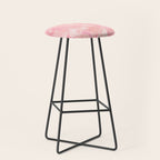 Blush pink abstract watercolor marble pattern Stool Gallery Image 1