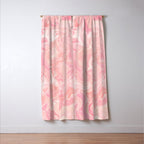 Blush pink abstract watercolor marble pattern Window Curtain Gallery Image 3