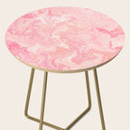 Blush pink abstract watercolor marble pattern Side Table Gallery Image 2