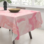 Blush pink abstract watercolor marble pattern Tablecloth Gallery Image 3