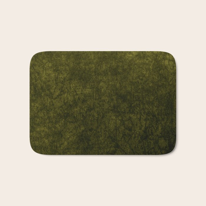 olive green velvet Bath Mat Gallery Image 1