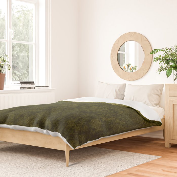 olive green velvet Duvet Cover Gallery Image 2