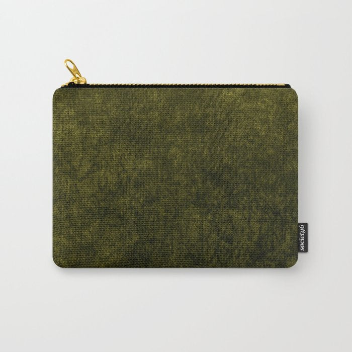 olive green velvet Carry All Pouch Gallery Image 1