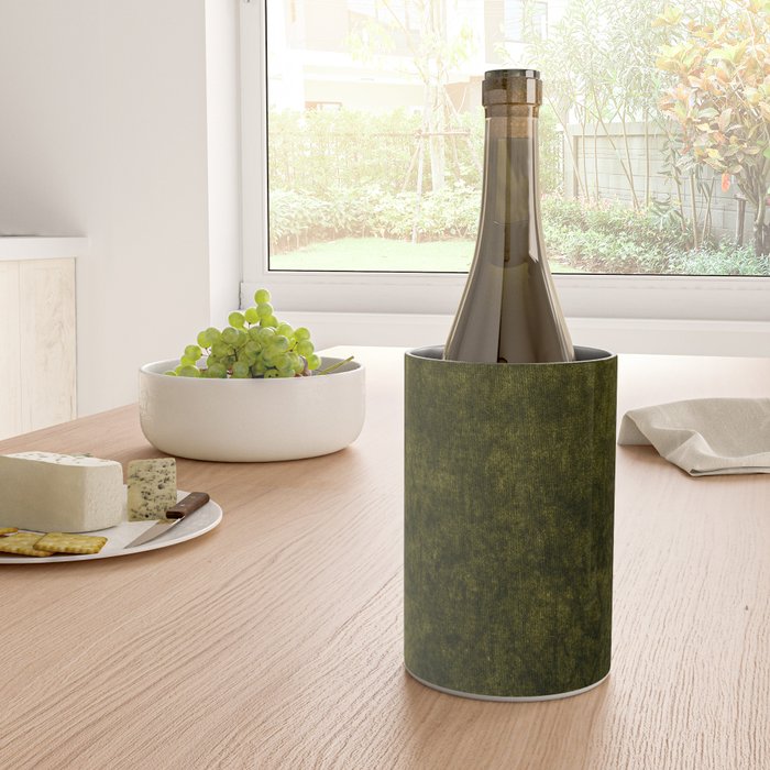 olive green velvet Wine Chiller Gallery Image 4