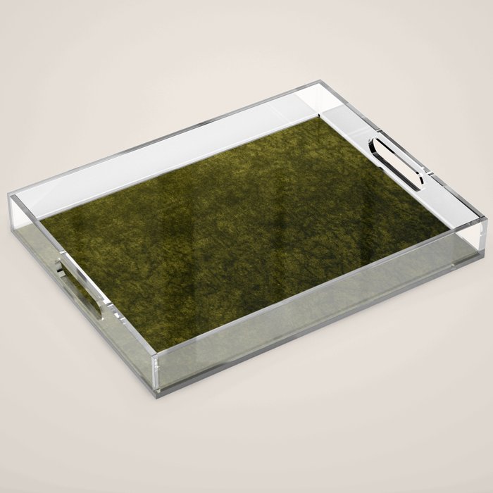 olive green velvet Acrylic Tray Gallery Image 1